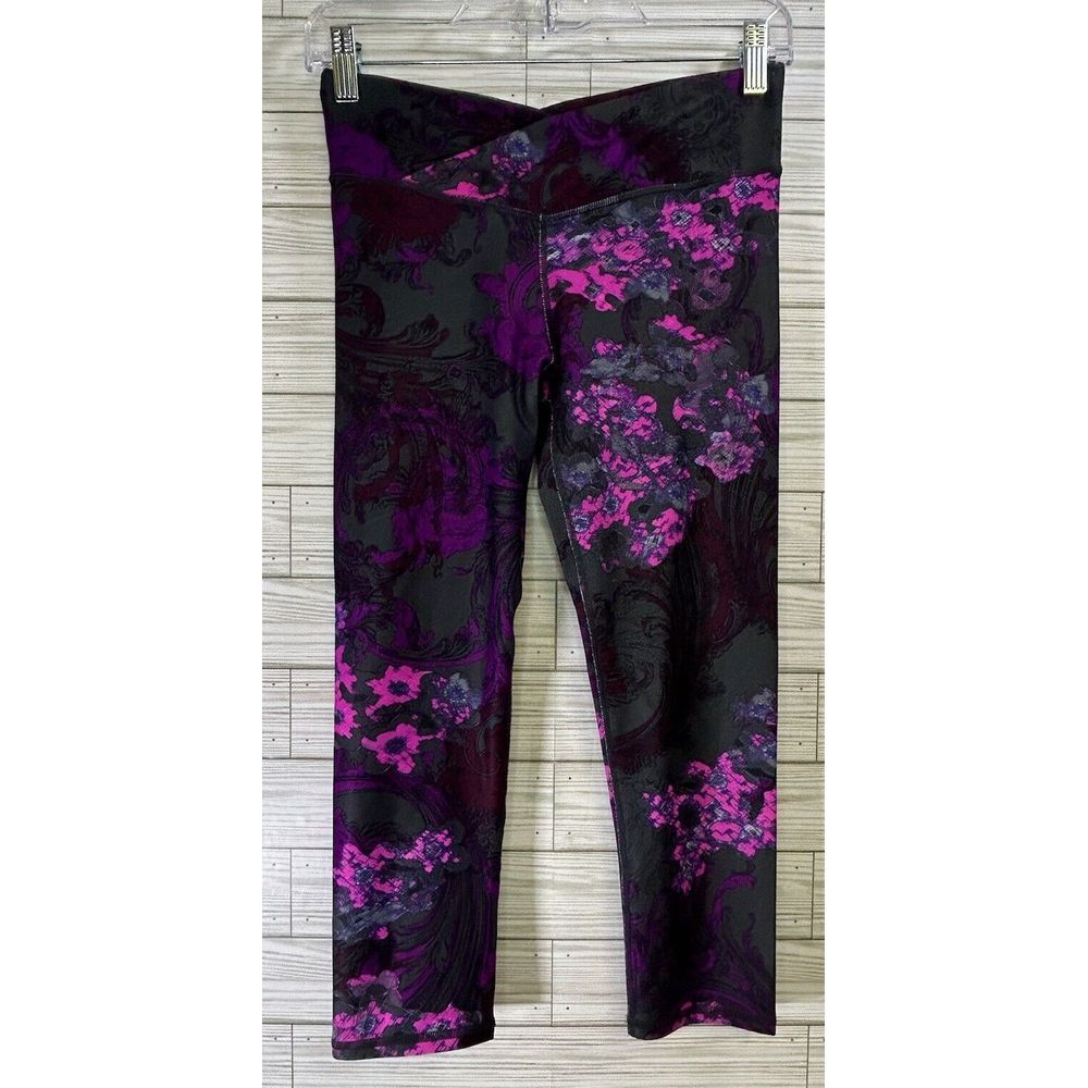 Fabletics Oasis PureLuxe Floral  High Waist Crossover 7/8‎ Leggings "Sm"